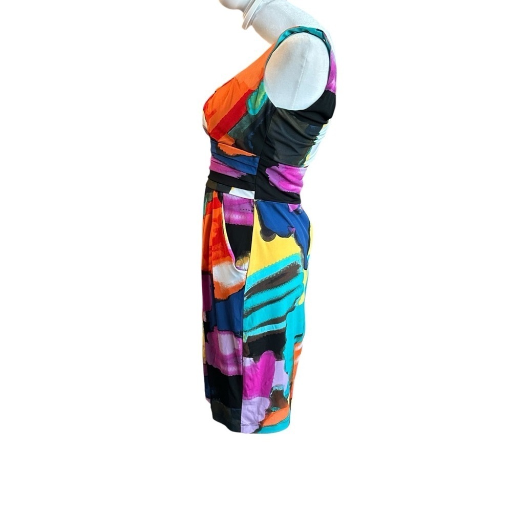 Bisou Bisou Blue Orange Midi Sundress - Picture 3 of 6